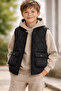 Children's Suede Vest Black | - 2