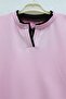 V-Neck Double Layer 2-Thread Combed Cotton Blouse - Pink - 4