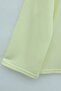 V-Neck Double Layer 2-Thread Combed Cotton Blouse - Light Yellow - 4