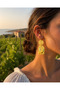 Bohemian Yellow Floral Earrings – Lightweight & Stylish Handmade Design - 2
