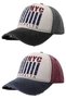 Unisex Vintage Nyc Brooklyn Embroidered Adjustable Baseball Cap Hat Set of 2