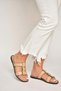 Y973447209 Women's Slippers with Leather Buckle Detail