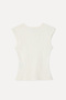 Women's Off-White Fitted Crew Neck Sleeveless T-Shirt - 2