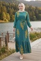 Noyra Patterned Viscose Dress 1722 - Green