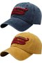 Unisex Vintage Hawaiian Embroidered Adjustable Baseball Cap Hat Set of 2