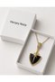 Gold Color Star Shield Pendant with Black Detail Stainless Steel Unisex - 3