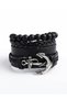 4 Pcs Genuine Leather Bracelet Anchor Design Bracelet Set Fashion Bracelet - 2