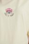 Women's Oversize Wide Cut 100% Cotton Crew Neck Short Sleeve Printed Yellow T-Shirt Blouse - 4