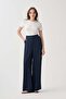 Navy Blue-Wide Leg Pants - 2