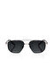 Uv400 Protection Metal Frame Men's Sunglasses Black Silver Color Plg-2118C1 - 3
