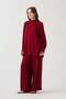 Burgundy-Collar Tie Detail Tunic - 2