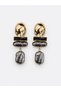 Aura Baroque Form Stone Detailed Earrings I Mev'Art Collection