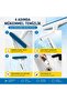 Olimop Telescopic Glass Cleaning Tool 85-125 cm |   3-in-1 Microfiber Glass Cleaning Set - 3