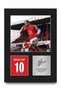 Alayra Framed Dennis Bergkamp Arsenal Gifts Printed Signed Autograph Picture for Football Fans and Supporters - A4 Portrait