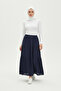 Women's Folded Summer Gypsy Skirt with Elastic Waist - 3