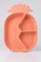 Pink Baby Food Plate Set with Pineapple Figure and Compartments - Spoon and Fork Set Bpa Free - 4