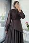 Cape Belt Voile Crush Dress - Brown - 7