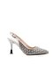 07 K7001 Silver Women's Heeled Shoes