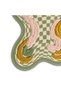 Sdt Wavy Form Checkered Patterned Green Beige Modern Decorative Woven Base Decorative Carpet Sdt881 - 4