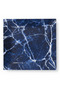 Premium Navy Blue Marble Print Square Melamine Plate
