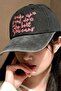 Women's Vintage Wake up Embroidered Adjustable Baseball Cap Hat - 4
