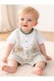 Baby Boy Jumpsuit with Shorts, Summer Cotton, Stylish Straps and Teddy Bear Detail