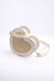 Girl's Leather Heart Straw Bag - 3
