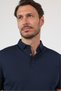 Navy Blue Italian Collar Short Sleeve Pocketless Standard Fit T-Shirt 1011260150 - 4