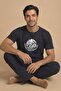 Mrn 8106 Combed Cotton Men's Summer Short Sleeve Pajama Set with Pockets - 2