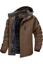 Magcomsen Men's Jacket, Waterproof, Windproof, Brown, Size L