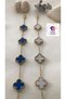 2-Piece Gold Navy Blue & Gold White Steel Zircon Clover Bracelet - 2