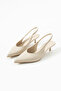 Mocha Pointed Toe Short Heeled Women's Shoes - 5