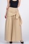 Women's Summer Beige Alora Parachute Fabric Skirt with Tie Detail Stylish Daily Comfortable 6894 - 2