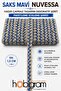 Cobalt Blue Essa Wicker Cross Design Decorative Ribbon 10 Meters Packaging Decoration Ribbon - 5
