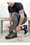 Men's Black Genuine Leather Orthopedic Sole Casual Shoes - 2