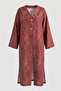Shawl Pattern Buttoned Kimono Y0127 - Bordo - 5