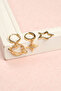 Women's Yellow Steel 3-Piece Planet and Star Figured Earring Set - 5
