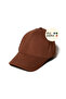 قبعة مسطحة |   قبعة كاباردين بنية اللون - بسيطة، بدون شعار أو نص - 3