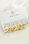 Gldisptm 6 Pieces Heart Metal Earrings - (220919) Silver Color