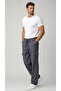 Men's Metallic Parachute Fabric Baggy Pants with Commando Pockets and Adjustable Clip-On Legs - 6