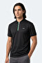 Kenshin Men's Polo Collar Black T-Shirt