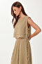 Muslin Blouse Skirt Set Lgp0013 Olive Green - 2