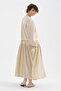 Women's Long Sleeve Woven and Knitted Fabric Garnished Design Dress - 4