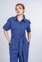 Women's Summer Indigo Calista Short Sleeve Front Buttoned Jumpsuit Stylish Casual Comfortable 50390 - 5