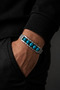Stainless Steel Men's Bracelet with Green Agate Stone Modern Design Woven Chain Stylish and Durable Bracelet - 2