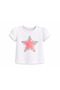 Girl's T-Shirt Skirt Set Star Sequined Salmon Tulle Skirt 5-13 Years Old - 3