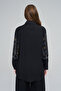 Women's Special Design Bead Embroidered Oversize Shirt - 5
