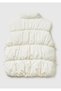 Girl's Ecru Logo Embroidered Bow Vest - 2