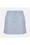Women's Blue Mid-Waist Mini Suede Skirt - 3