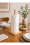 Bamboo Paper Towel Holder Stand with Non-Slip Base for Kitchen Countertop Bathroom Tabletop Decorative - 5